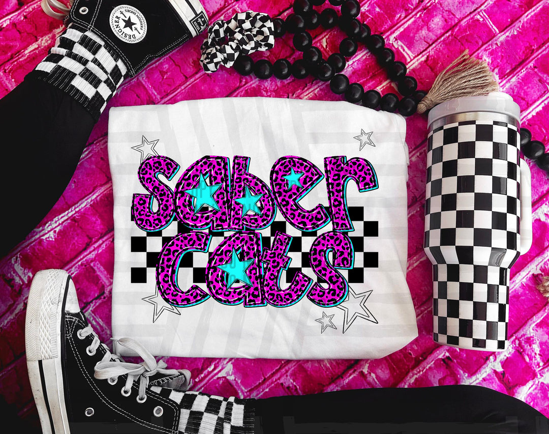 Pink Neon Leopard DTF Print