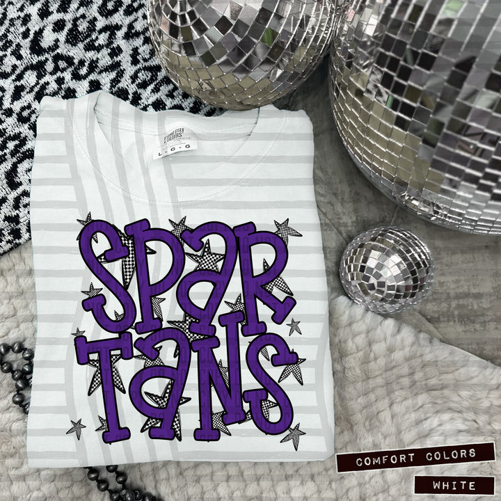 Purple Staggered DTF Print