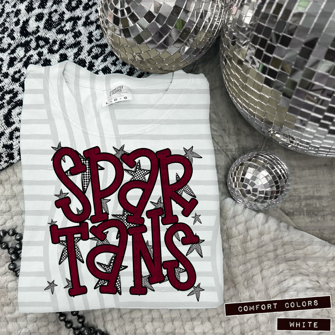 Maroon Staggered DTF Print