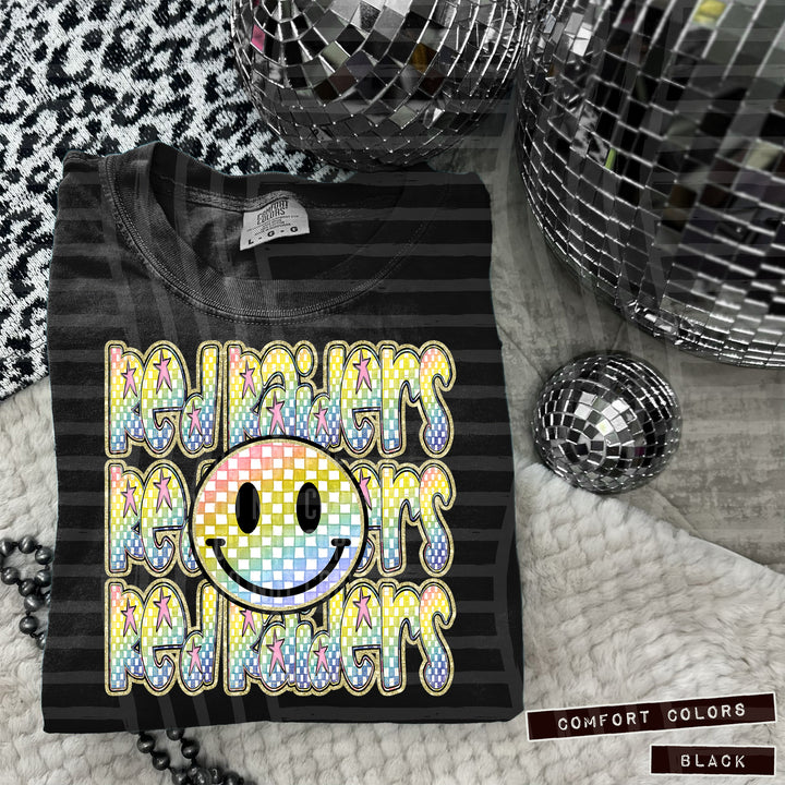 Rainbow Smiley Triple Stack DTF Print