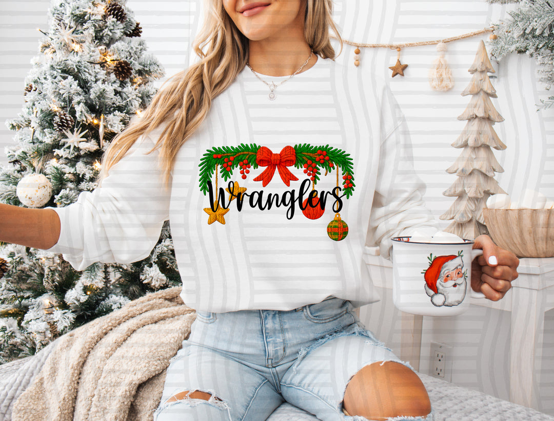 Christmas Wreath Mascots DTF Print