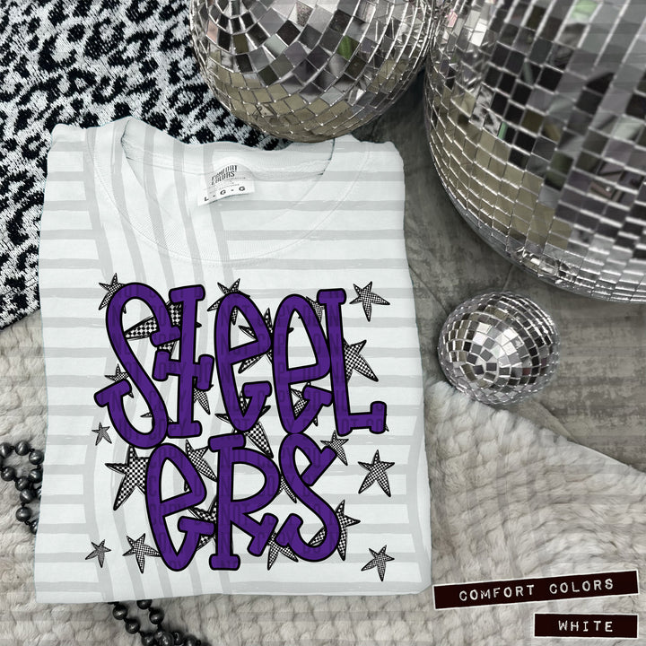 Purple Staggered DTF Print