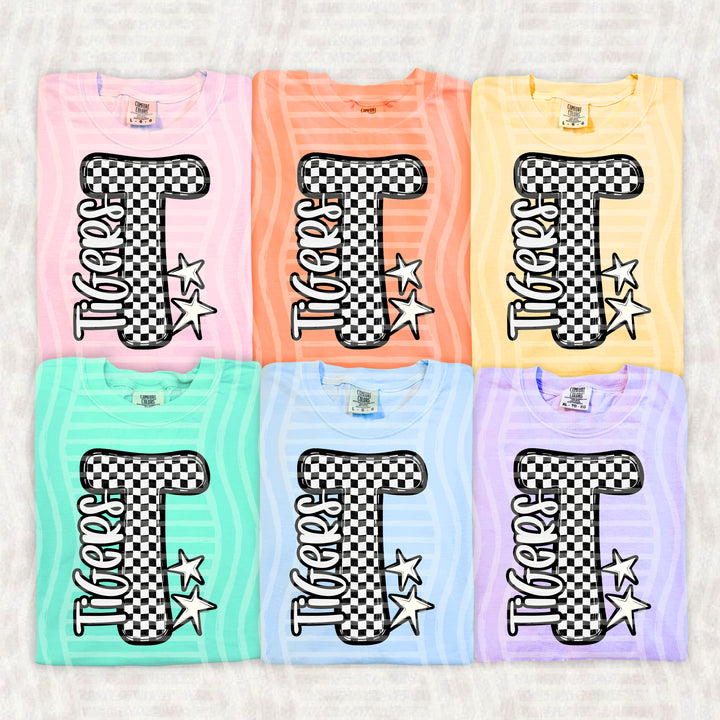 Checker Crush Black And White Mascots DTF Print