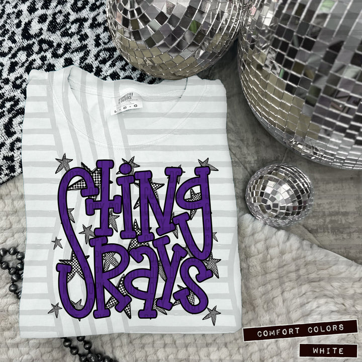Purple Staggered DTF Print