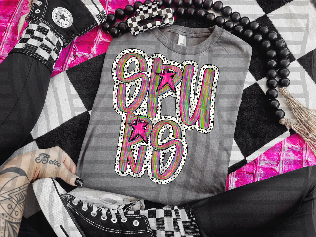 Brushstroke Dots DTF Print