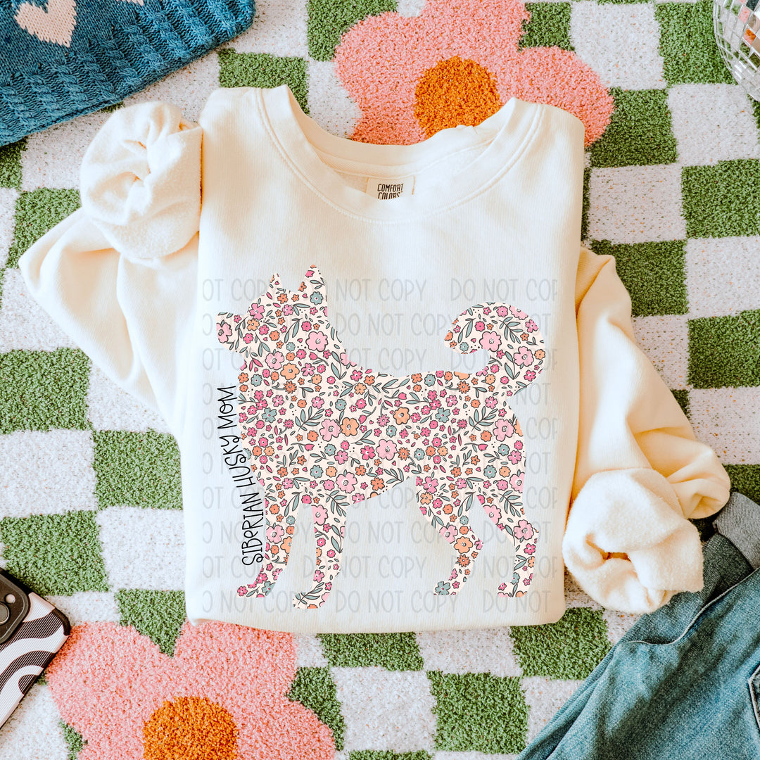 Dog Mom Floral DTF Print