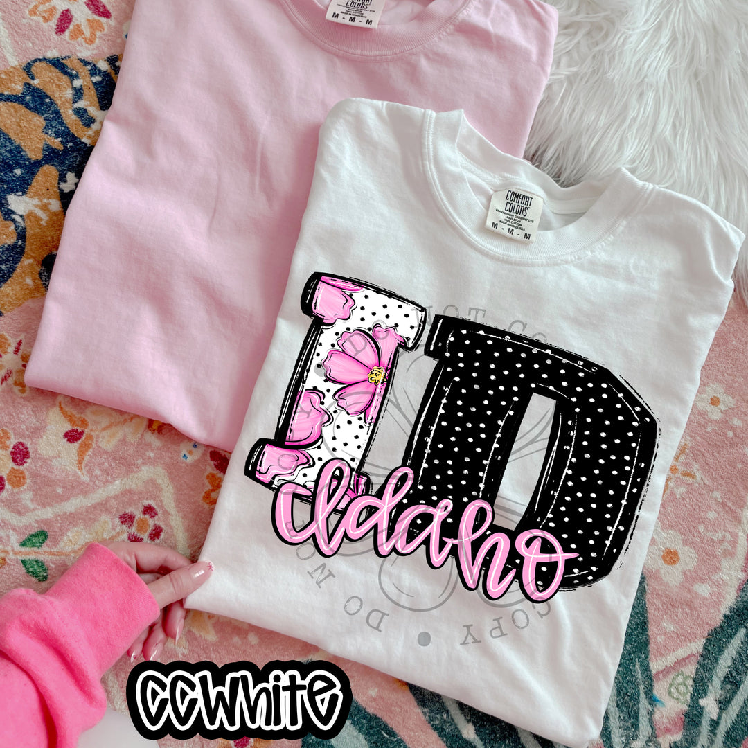 Pink Floral States DTF Print