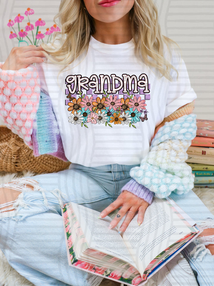 Floral Names DTF Print