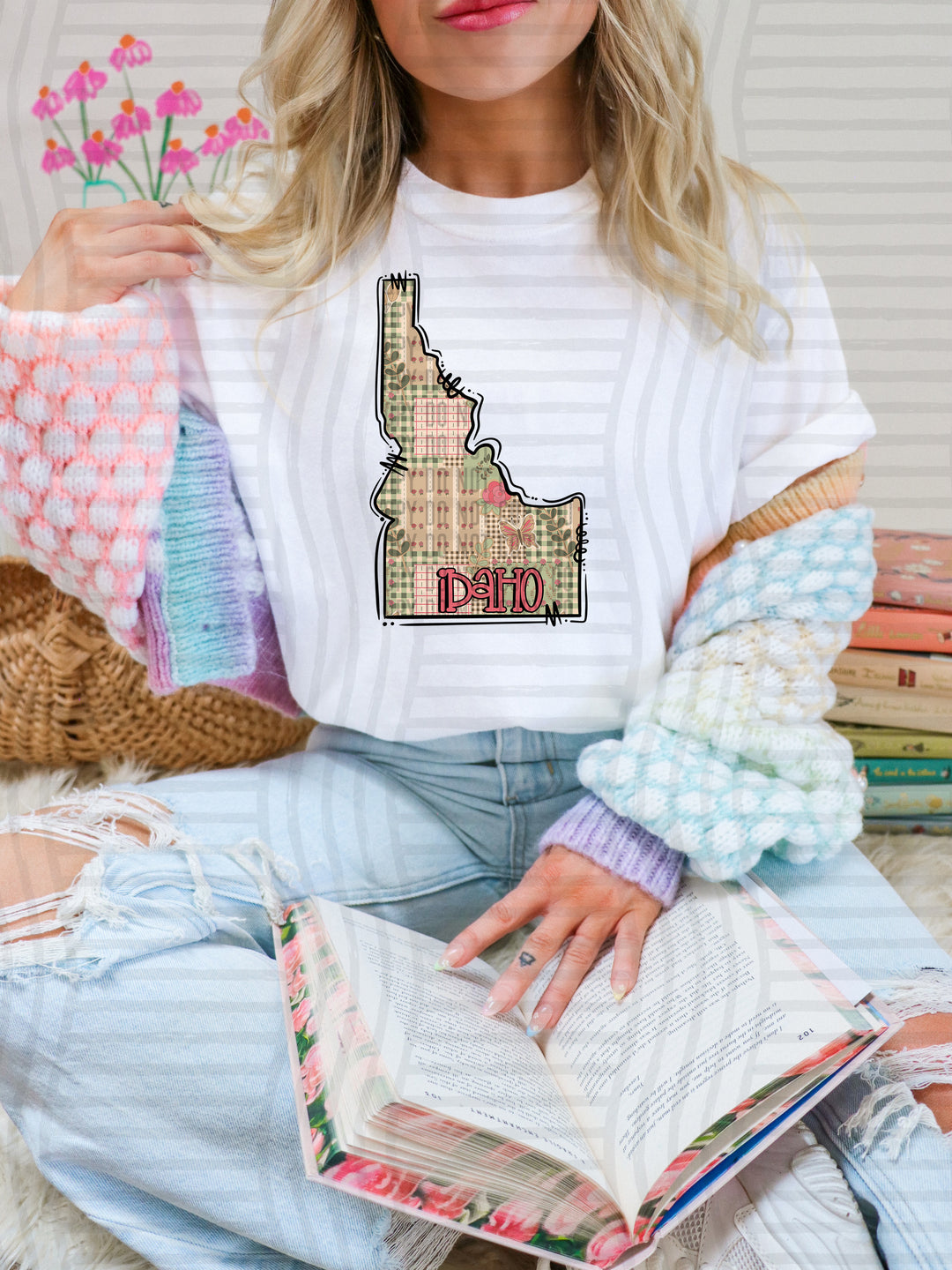Butterfly Cottage States DTF Print