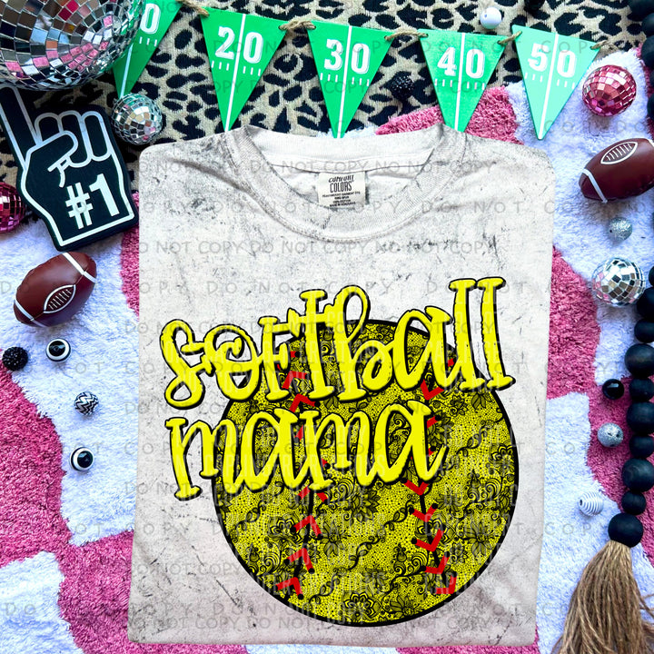 Mama Lace Sports Balls Without Bow DTF Print