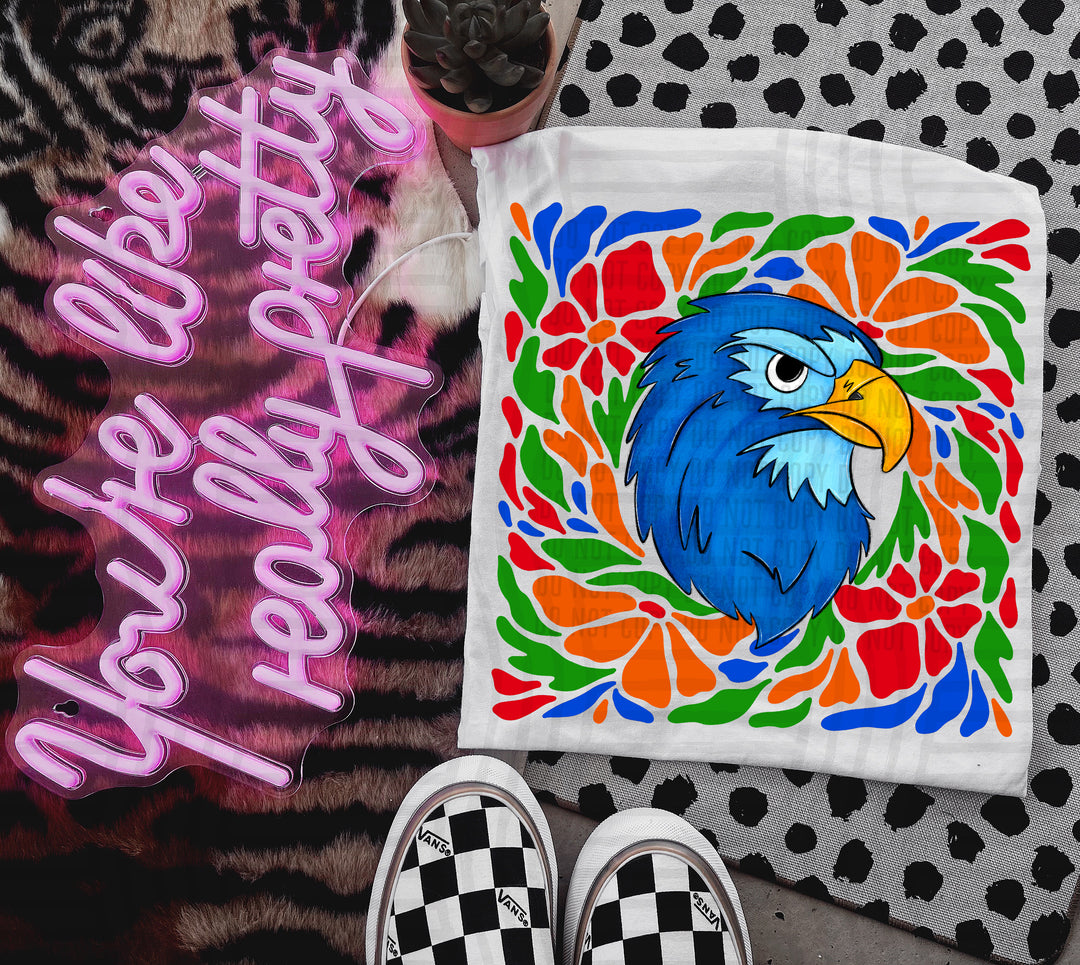 Retro Floral Mascot Heads DTF Print
