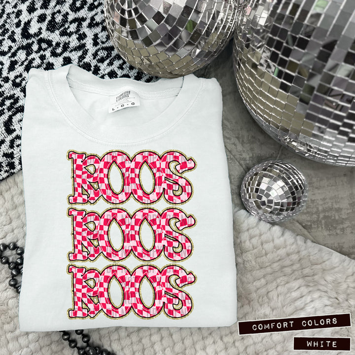 Pink Checks DTF Print