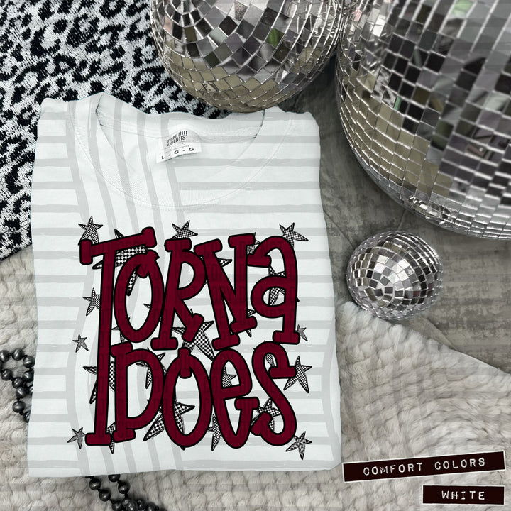 Maroon Staggered DTF Print