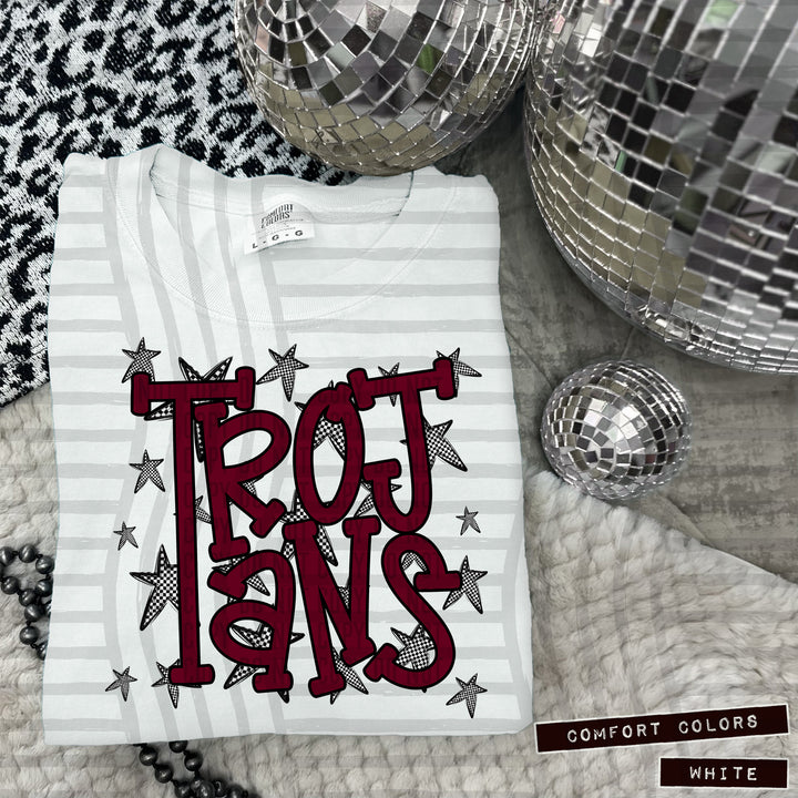 Maroon Staggered DTF Print