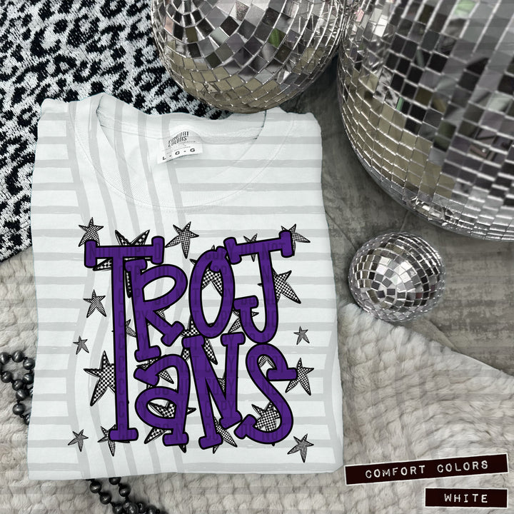 Purple Staggered DTF Print
