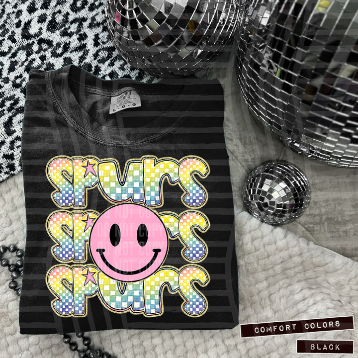 Pink Smiley Triple Stack DTF Print