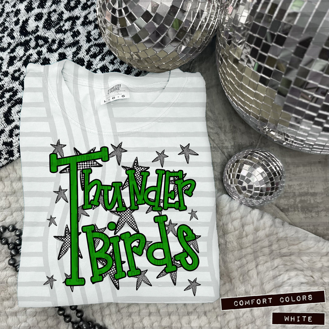 Green Staggered DTF Print