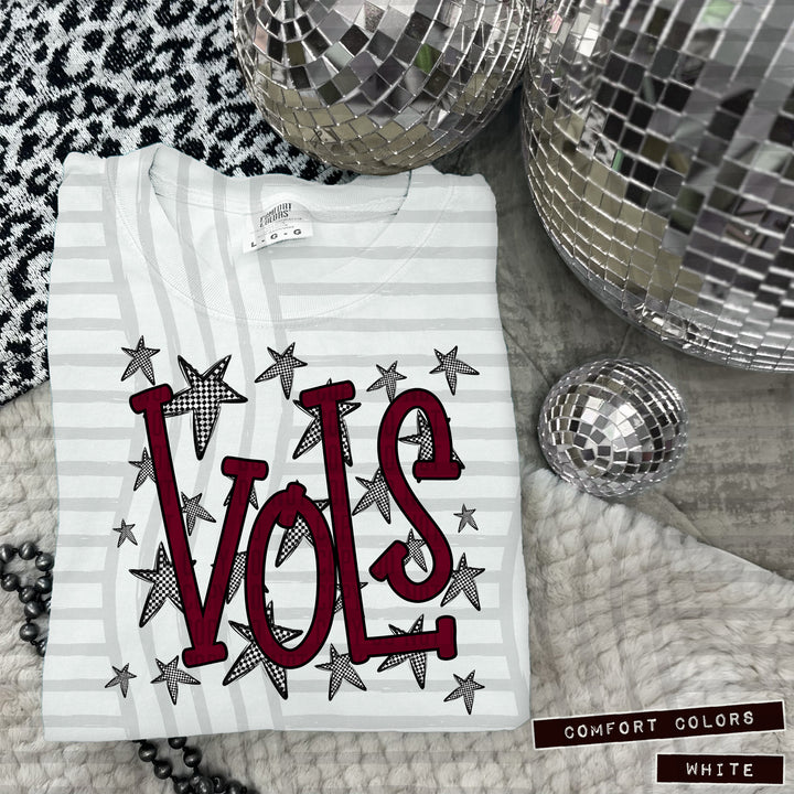 Maroon Staggered DTF Print