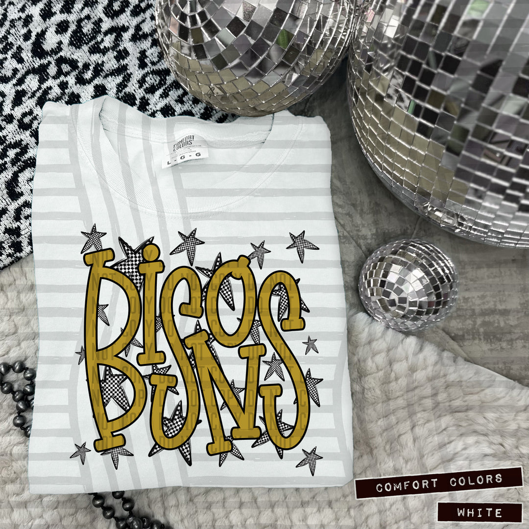 Gold Staggered DTF Print