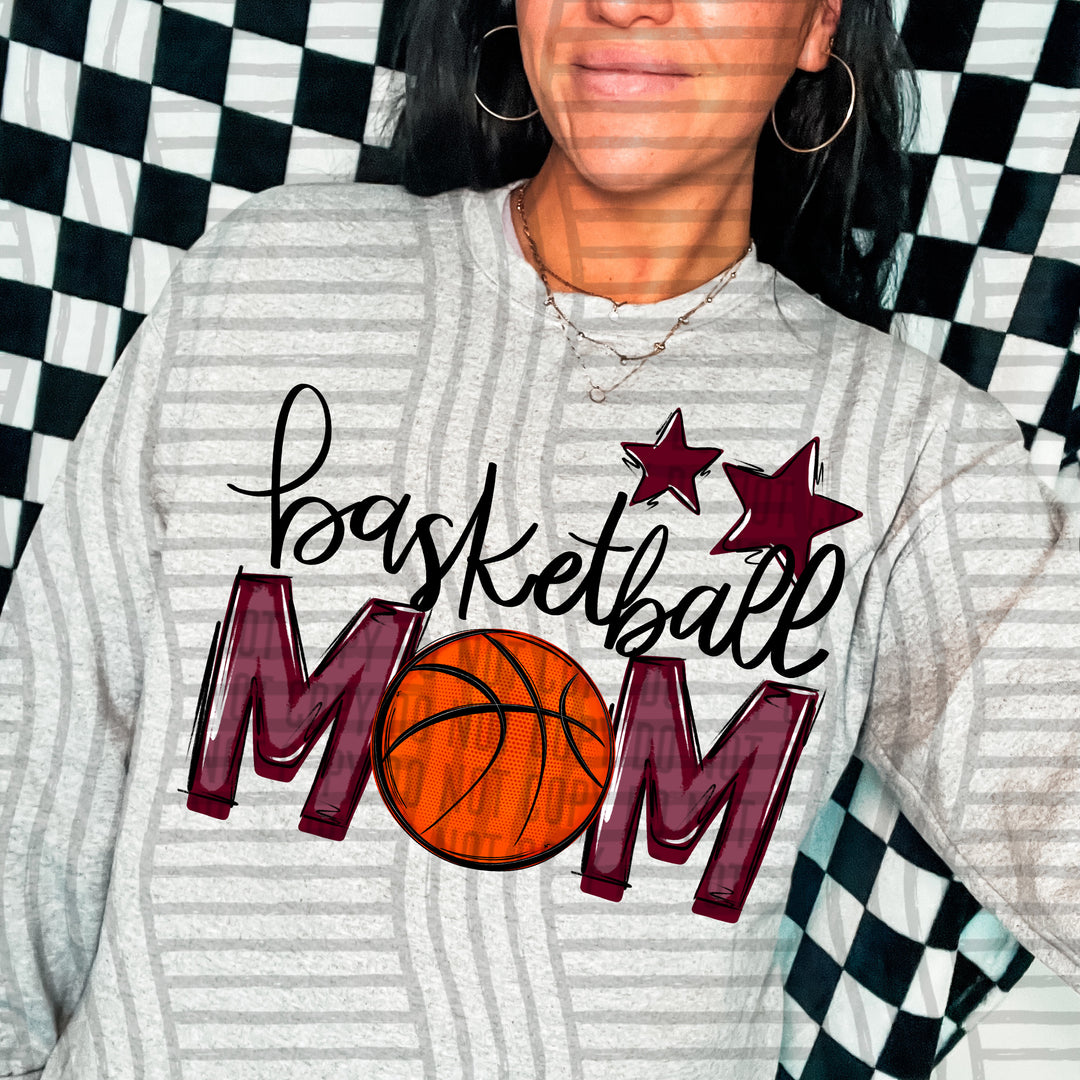 Sports Mom Basketball DTF Print