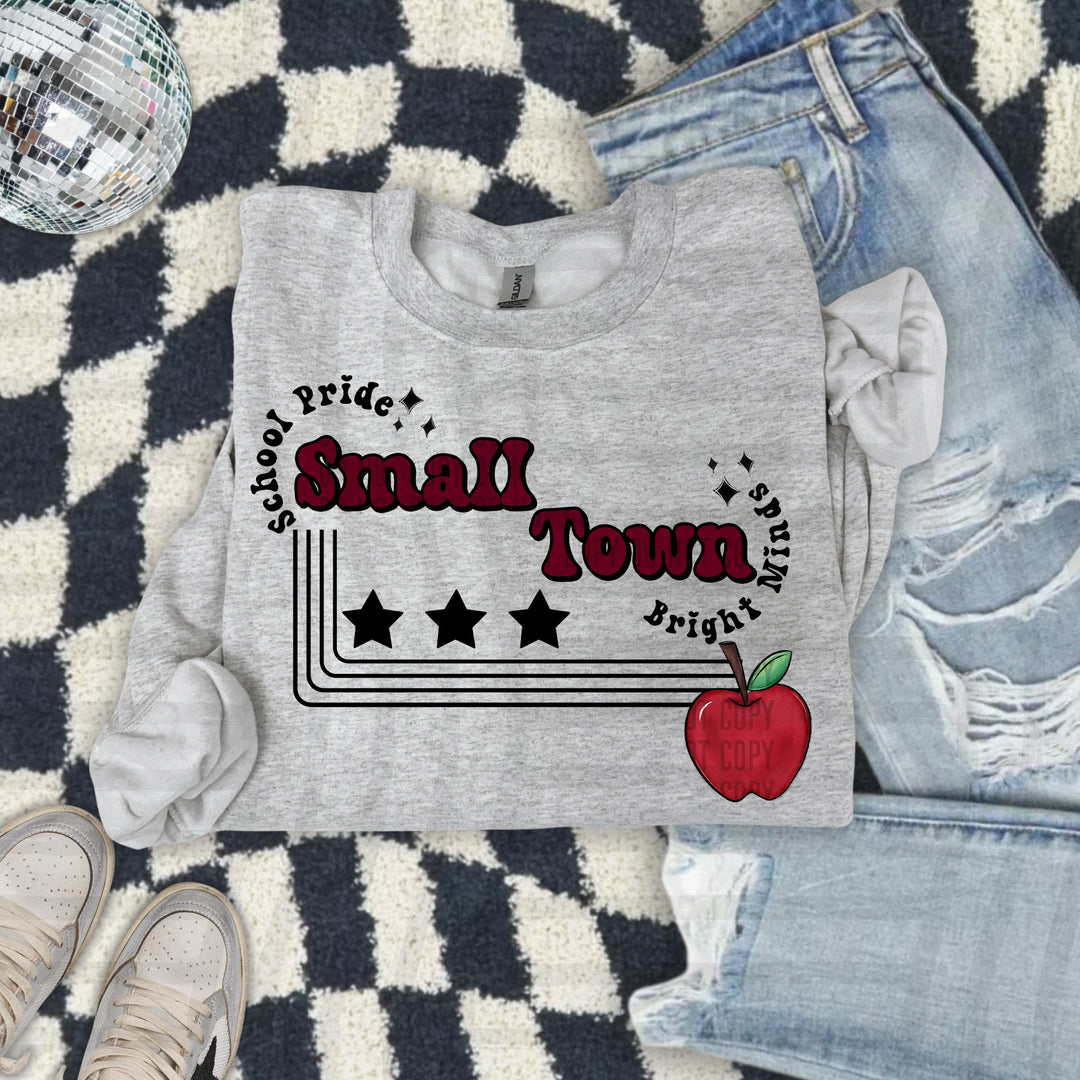 Small Town Apple DTF Print