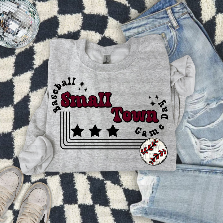 Small Town Baseball DTF Print