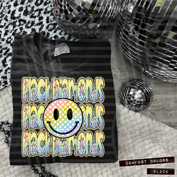 Rainbow Smiley Triple Stack DTF Print