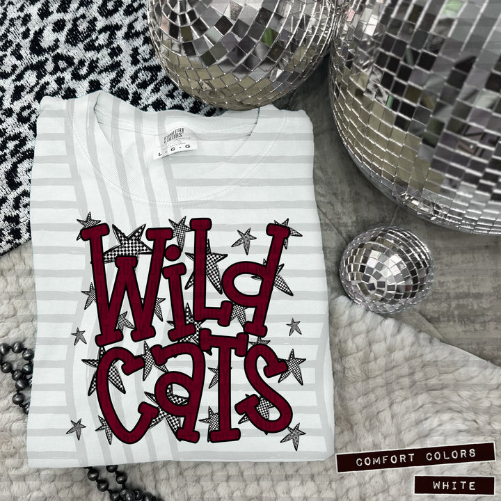 Maroon Staggered DTF Print