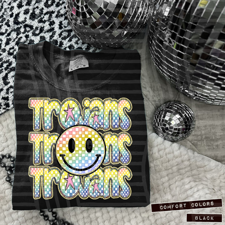 Rainbow Smiley Triple Stack DTF Print