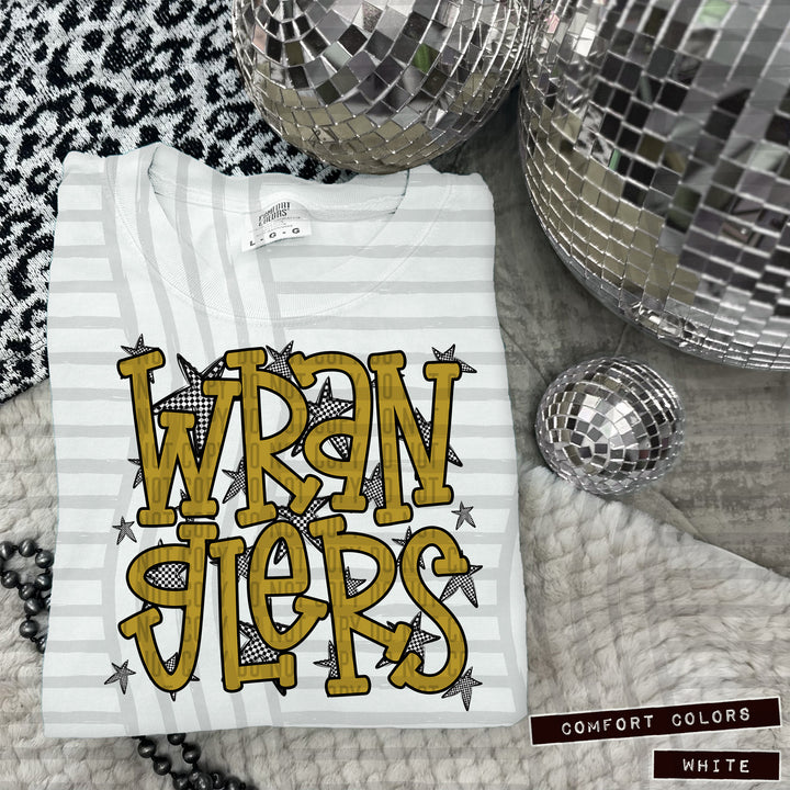 Gold Staggered DTF Print