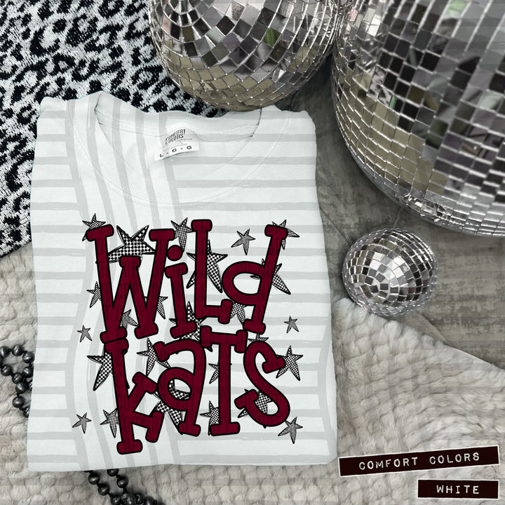 Maroon Staggered DTF Print