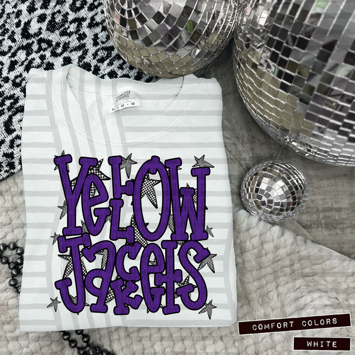 Purple Staggered DTF Print
