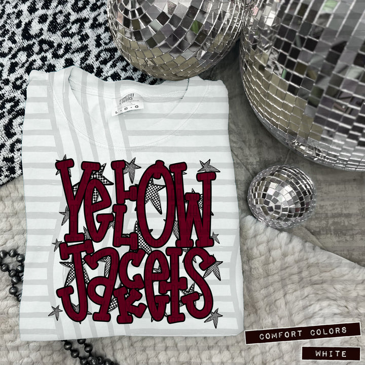 Maroon Staggered DTF Print