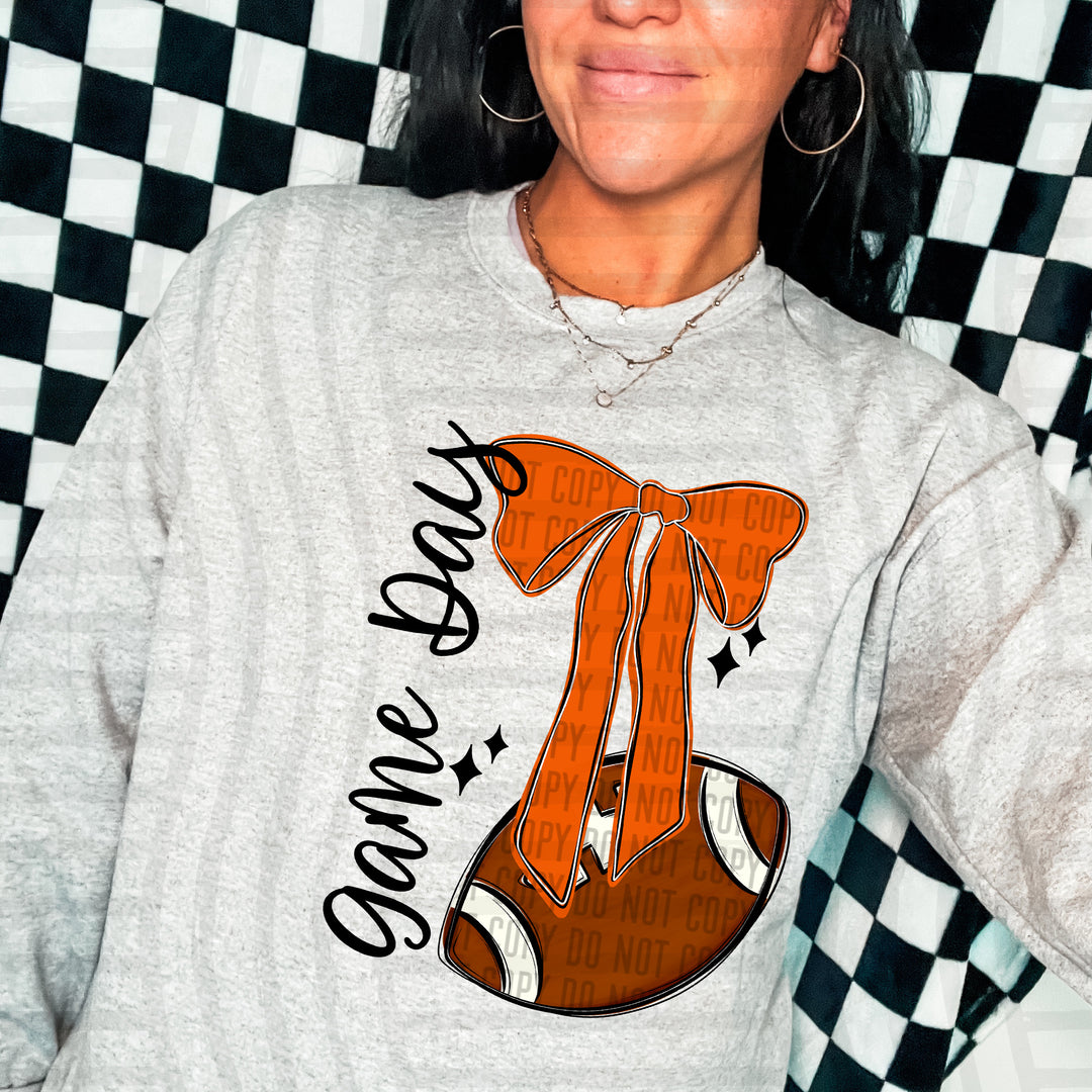 Football & Bow DTF Print