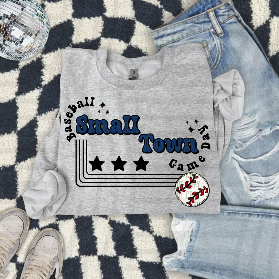 Small Town Baseball DTF Print