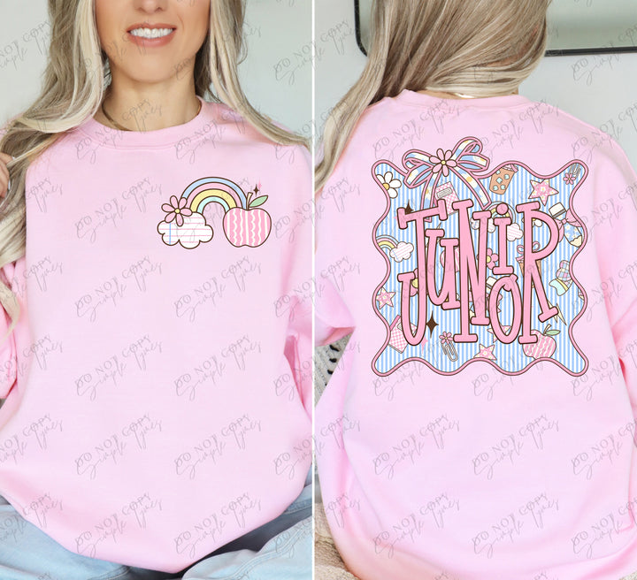 Seersucker Grade Frames Grade Levels Back Print ONLY DTF Print