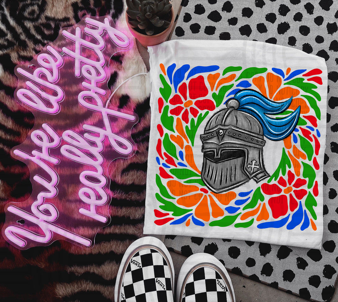 Retro Floral Mascot Heads DTF Print