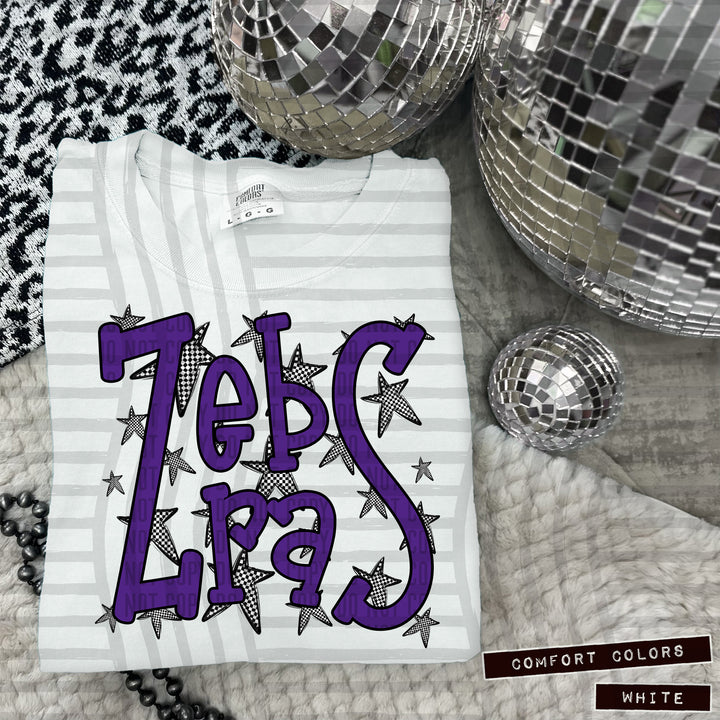 Purple Staggered DTF Print