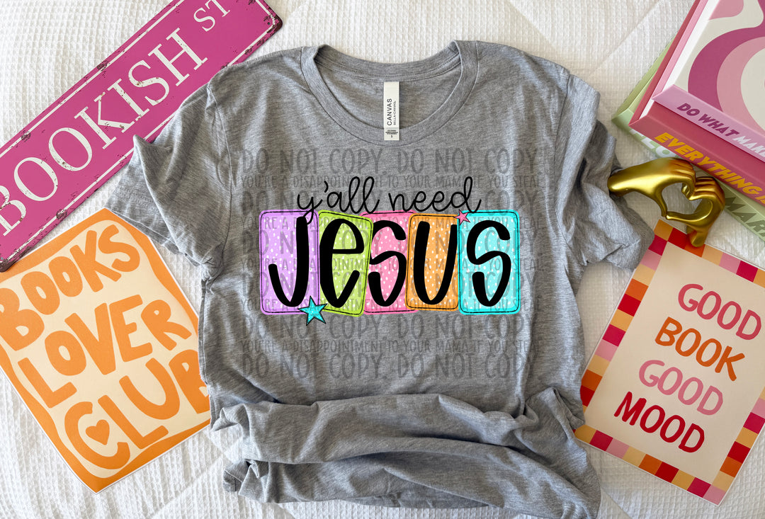 Color Blocks DTF Print