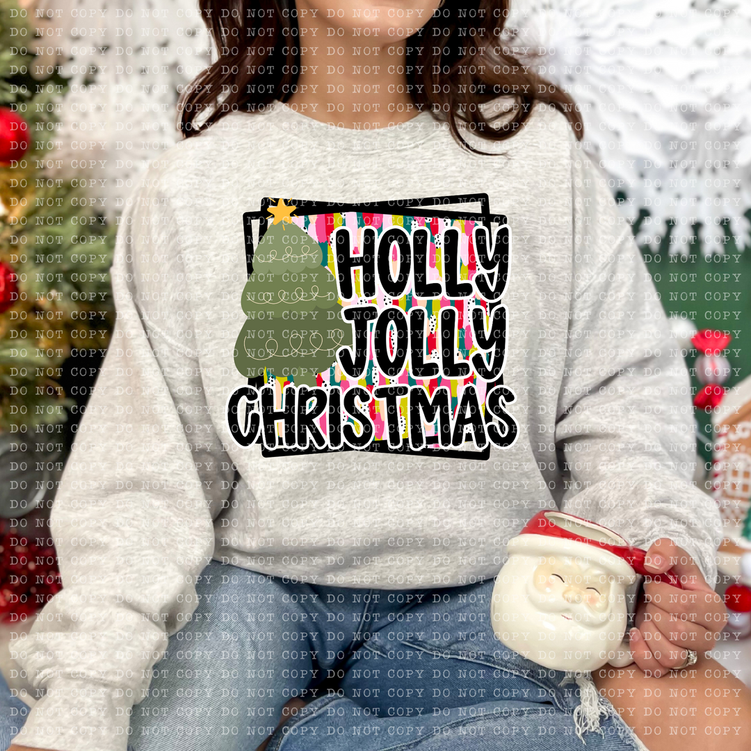 Holly Jolly Christmas DTF Print