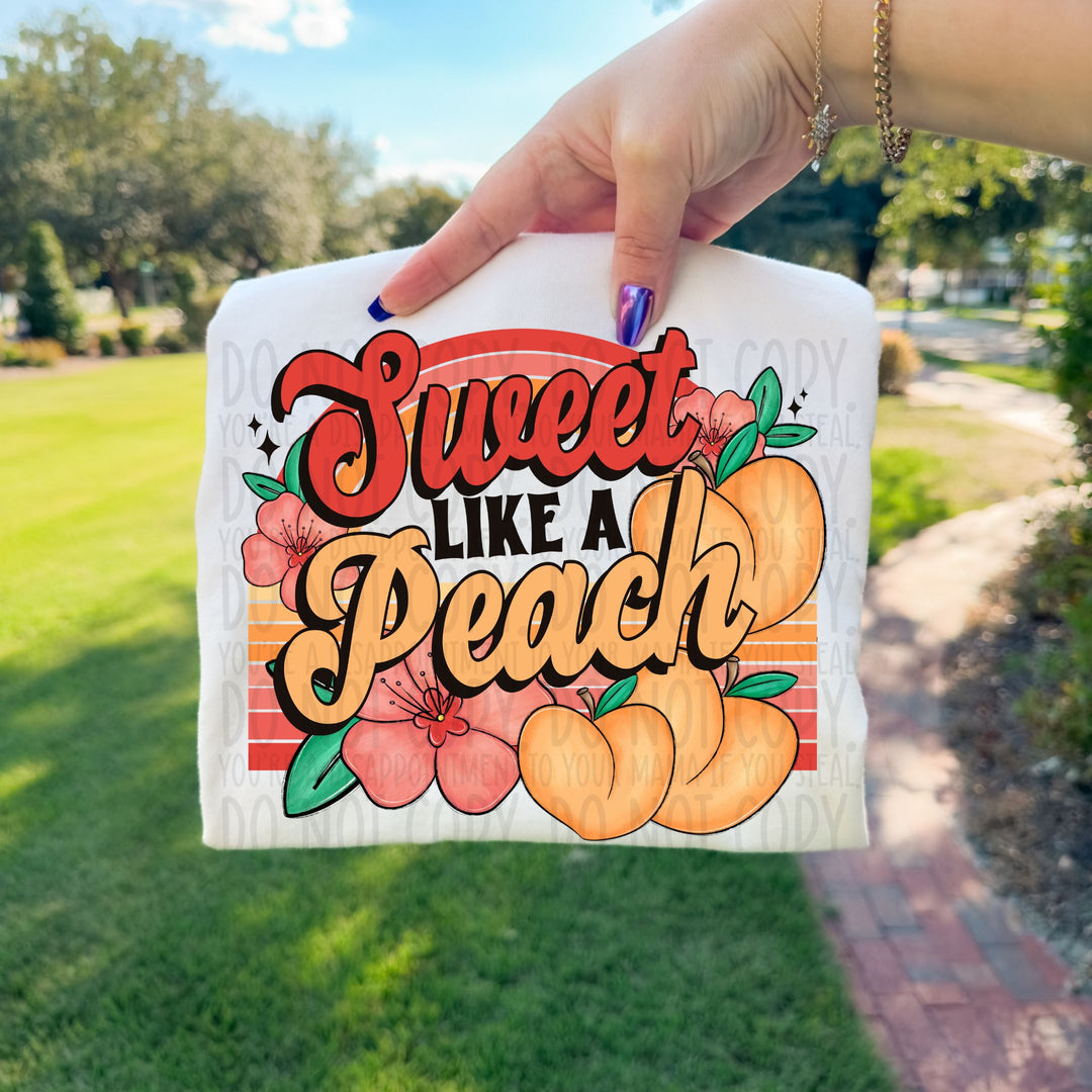 Sweet Like A Peach DTF Print