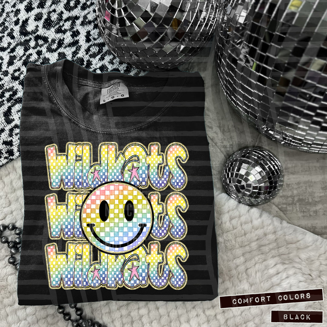 Rainbow Smiley Triple Stack DTF Print
