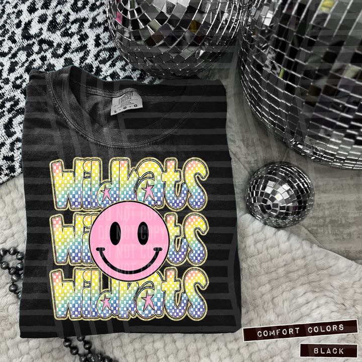 Pink Smiley Triple Stack DTF Print