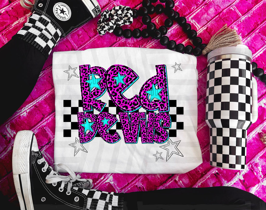 Pink Neon Leopard DTF Print