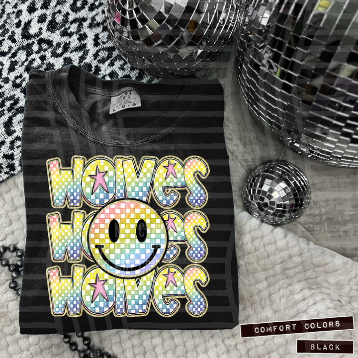 Rainbow Smiley Triple Stack DTF Print