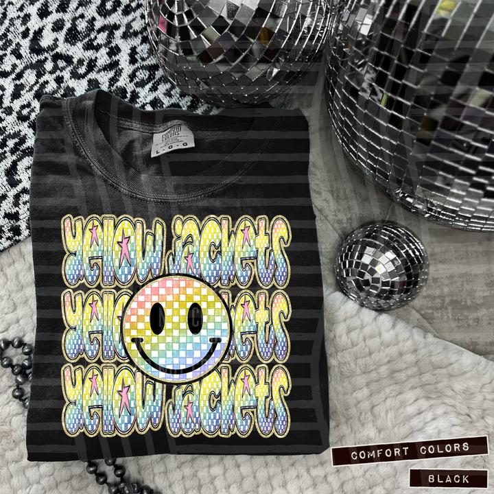 Rainbow Smiley Triple Stack DTF Print