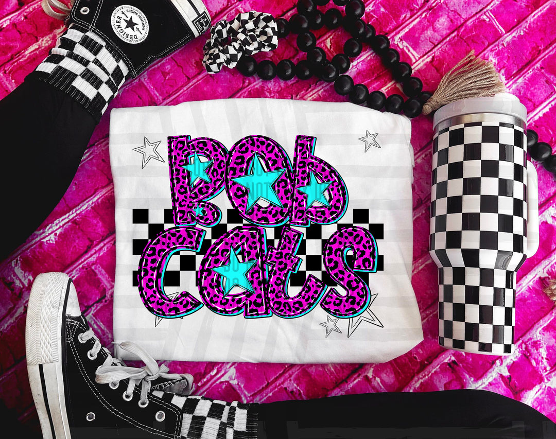 Pink Neon Leopard DTF Print