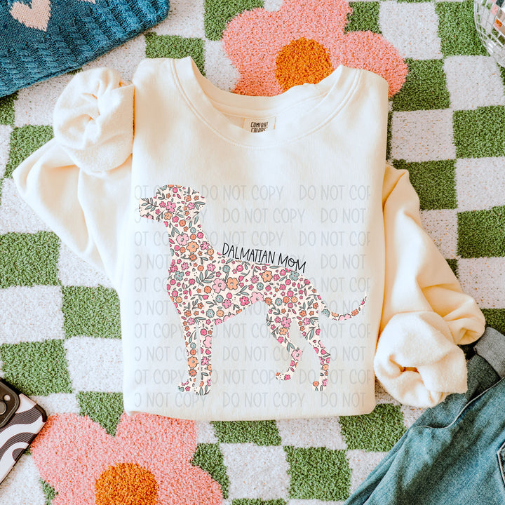 Dog Mom Floral DTF Print