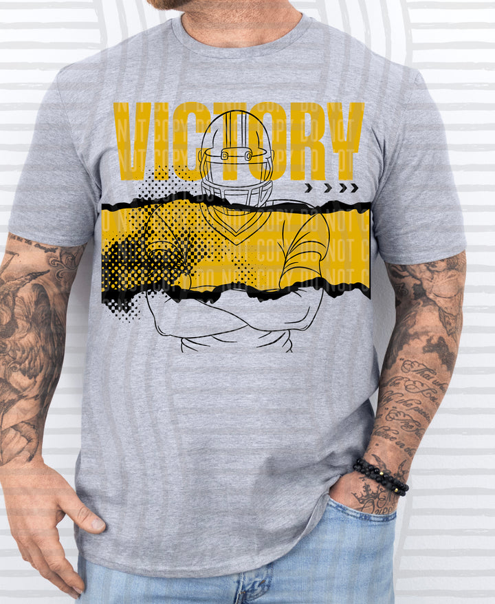 Victory Football Player DTF Print