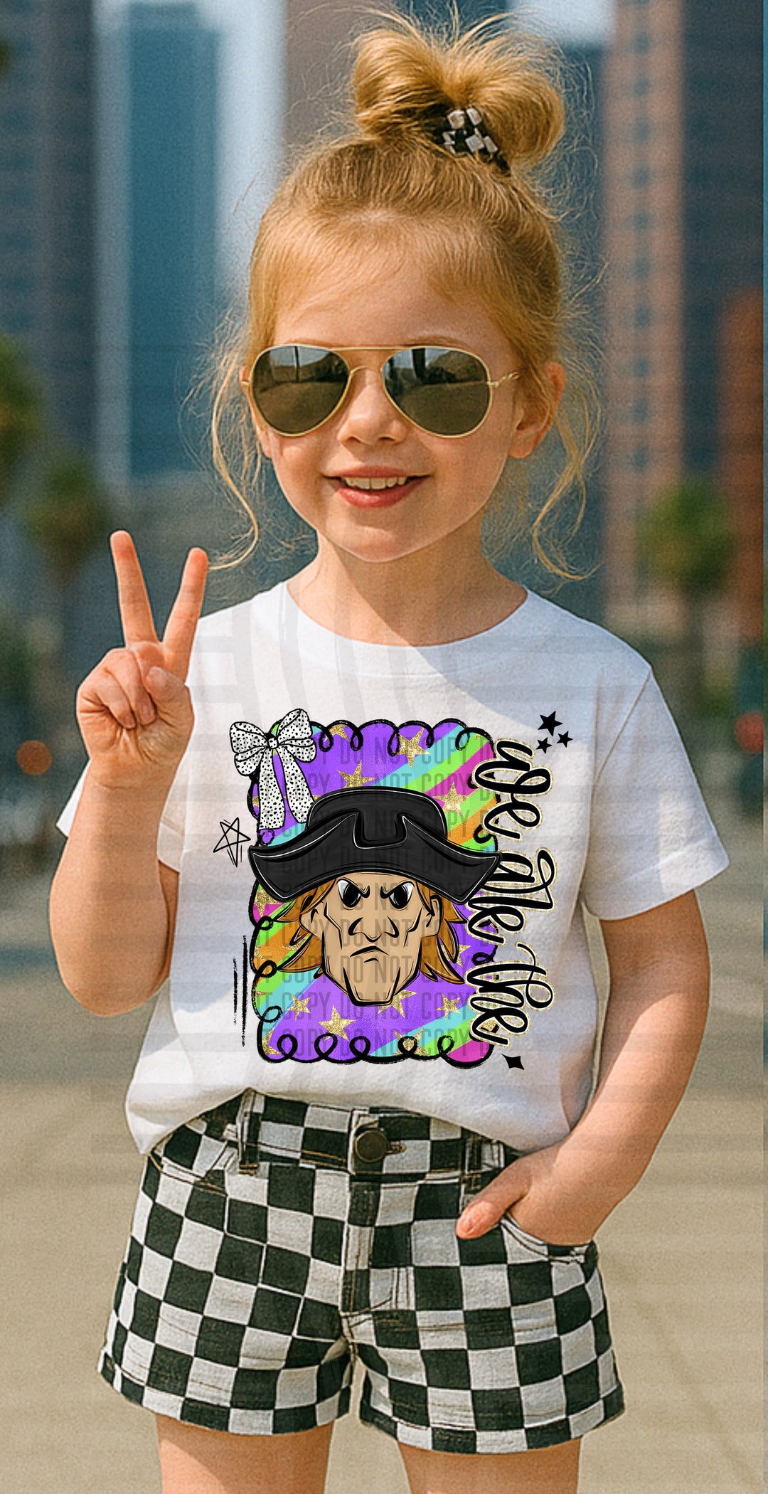 Preppy Swirl Mascot DTF Print